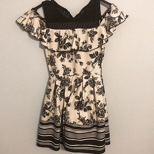 Black and white Rose dress